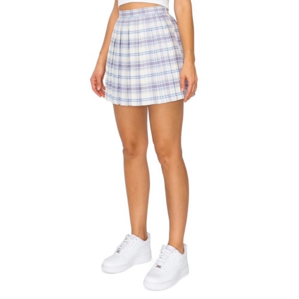 Cali 1850 purple high waisted pleaded skirt| XS